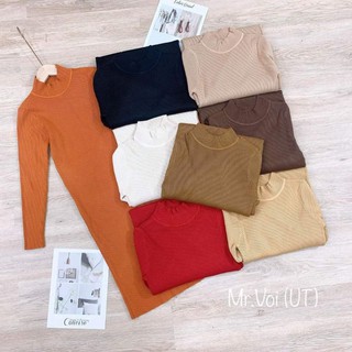 Váy len body cổ 3cm