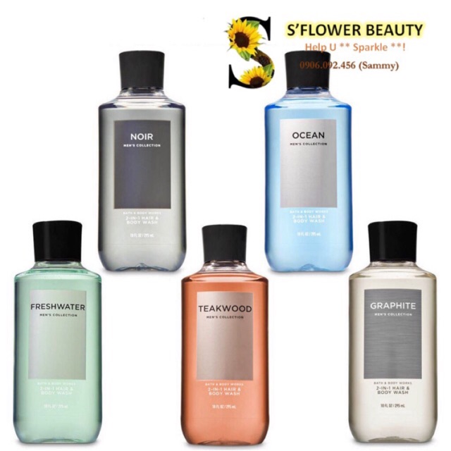 [Auth] Gel Tắm Gội 2in1 Cho Nam Bath & Body Works For Men 295ml