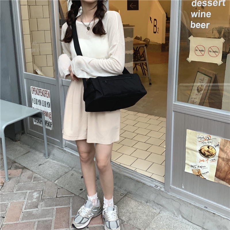 Túi đeo chéo cỡ lớn thiết kế đơn giản thời trang cho nữ