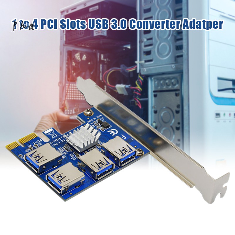 Card Chuyển Đổi Pci 1 Sang 4 Cổng Usb 3.0 Cho Đào Bitcoin