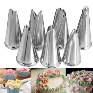 Bộ 7 đui lá làm bánh kem inox không han gỉ