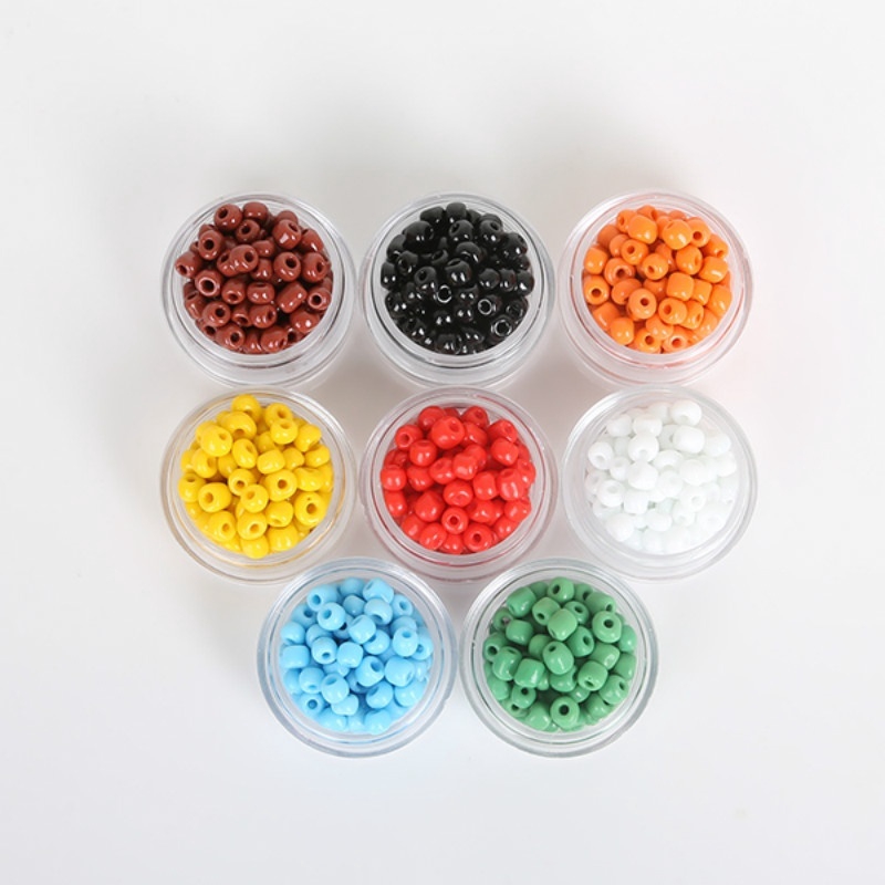 Set 1000 Hạt Thủy Tinh 3mm Nhiều Màu Sắc Dùng Làm Trang Sức Thủ Công
