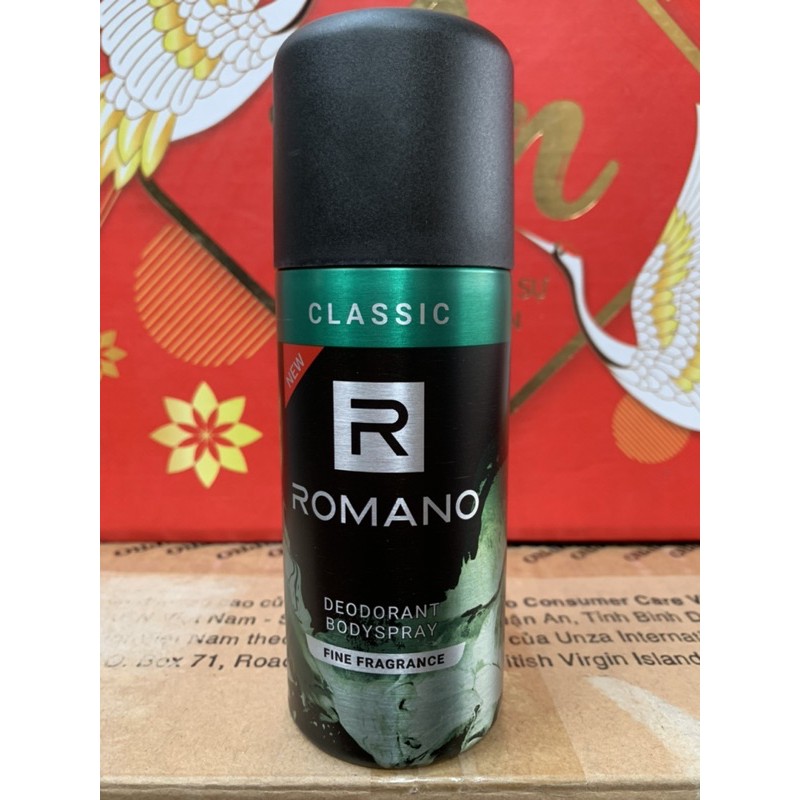 Xịt Toàn Thân Romano Classic 150ml (Xanh lá)