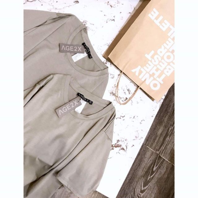 Áo thun trơn #AGE2X màu Tan, Matcha, Tím môn | BigBuy360 - bigbuy360.vn