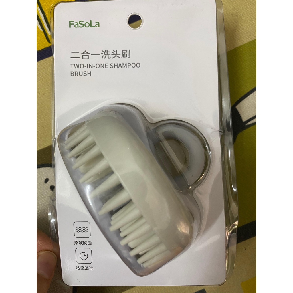 (CAO CẤP) Lược gội đầu bằng silicon mát xa da đầu giảm rụng kích thích mọc tóc 2 trong 1 có thể tháo lắp FASOLA