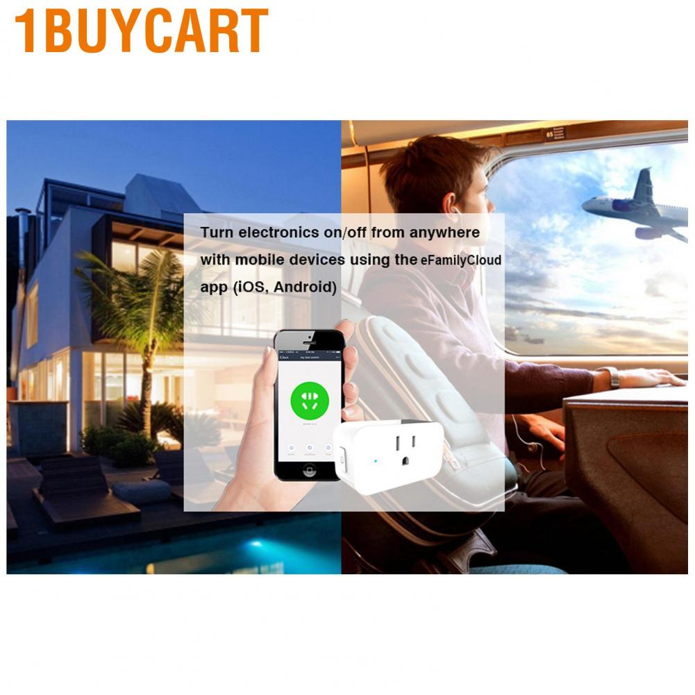 1buycart SWA5 Smart Socket Support WiFi Connection Mini Outlet Switches for Home Appliances Office