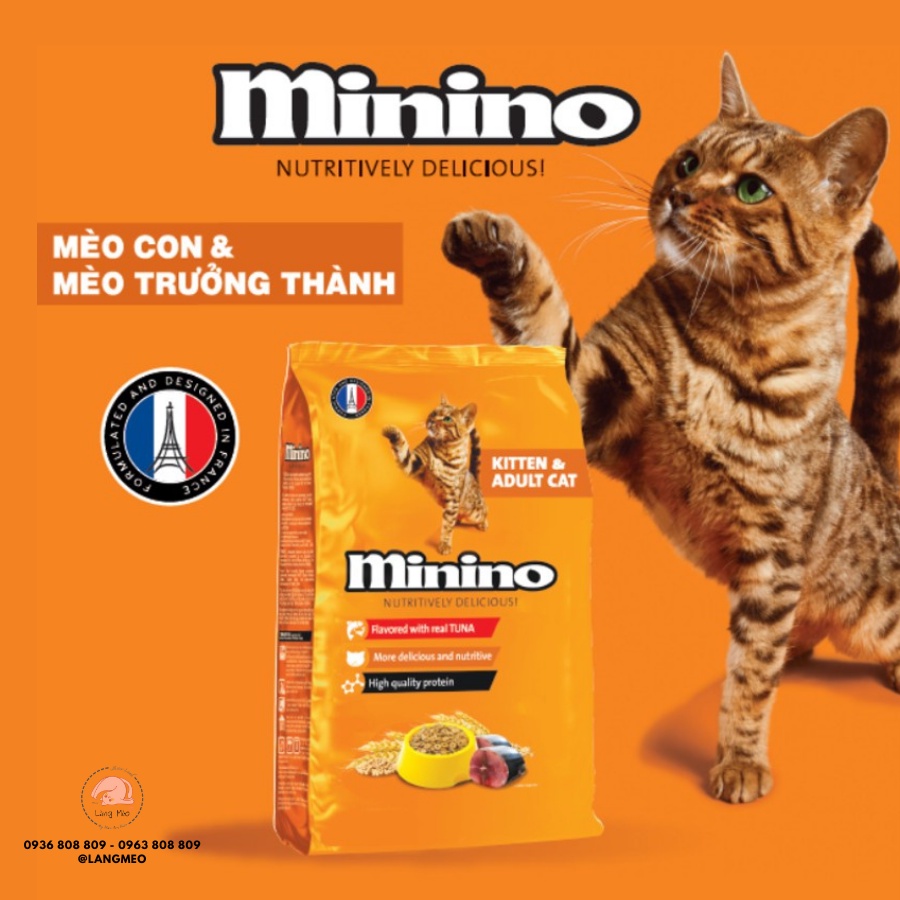 Hạt thức ăn khô cho mèo Minino Tuna