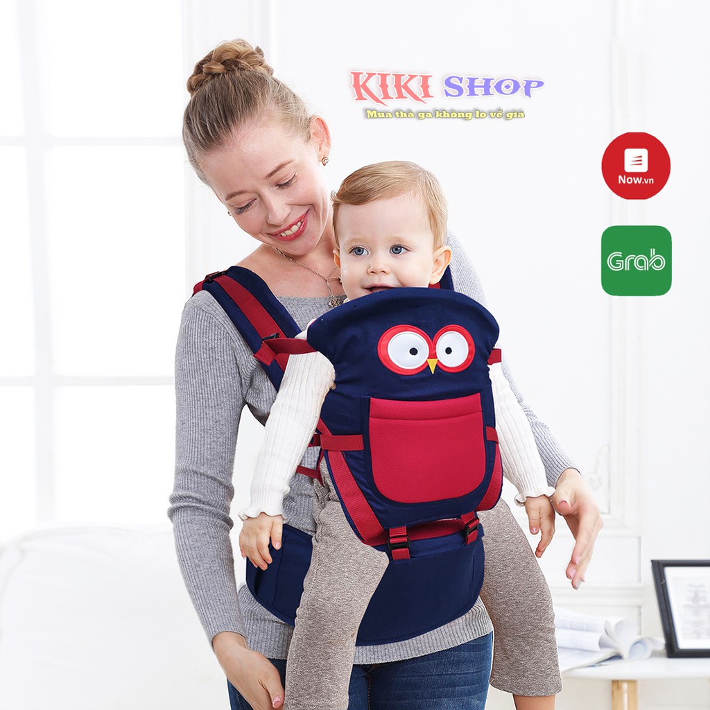 Địu cho bé 4 tư thế Babykly, địu em bé từ 0-36 tháng tuổi, trợ lực, chống gù Kiki shop