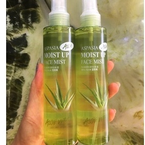 Xịt khoáng lô hội Aspasia Moist Up Face Mist Hàn Quốc 150ml khoáng nha đam dưỡng trắng da, dưỡng ẩm cho da