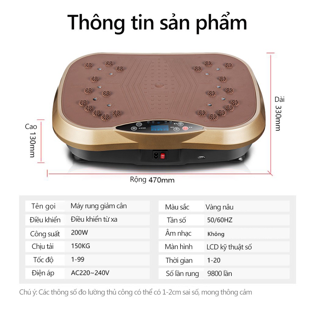 SP1000B Máy tập thể thao rung thương hiệu SKM 99 cấp độ rung thông minh-Giao hàng nhanh