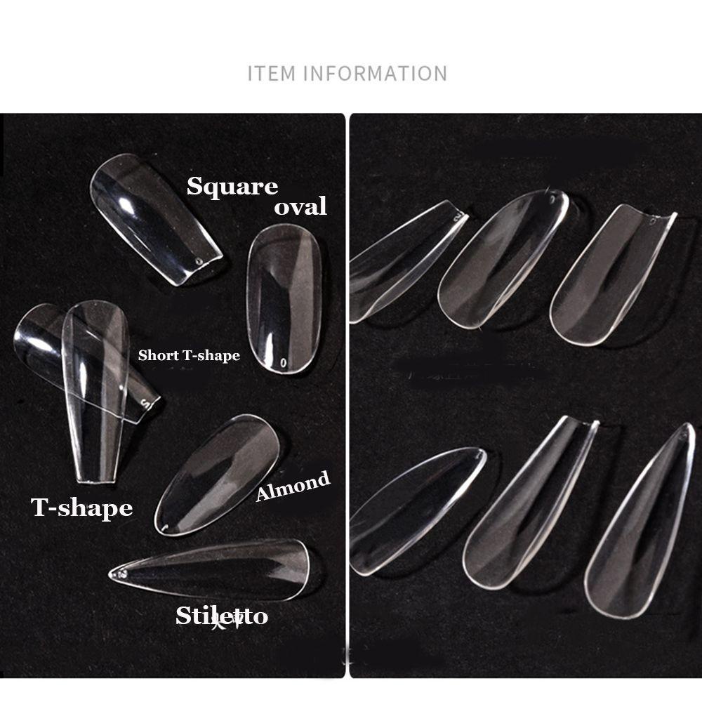 Hộp 96 Móng Tay Giả Hình Giọt Nước Ngắn Chữ T Liền Mạch