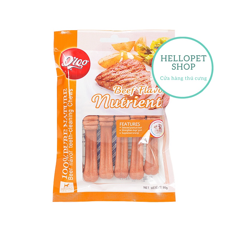 Xương gặm sạch răng Orgo 90g cho chó thơm miệng bổ sung canxi HELLOPET cao cấp H49