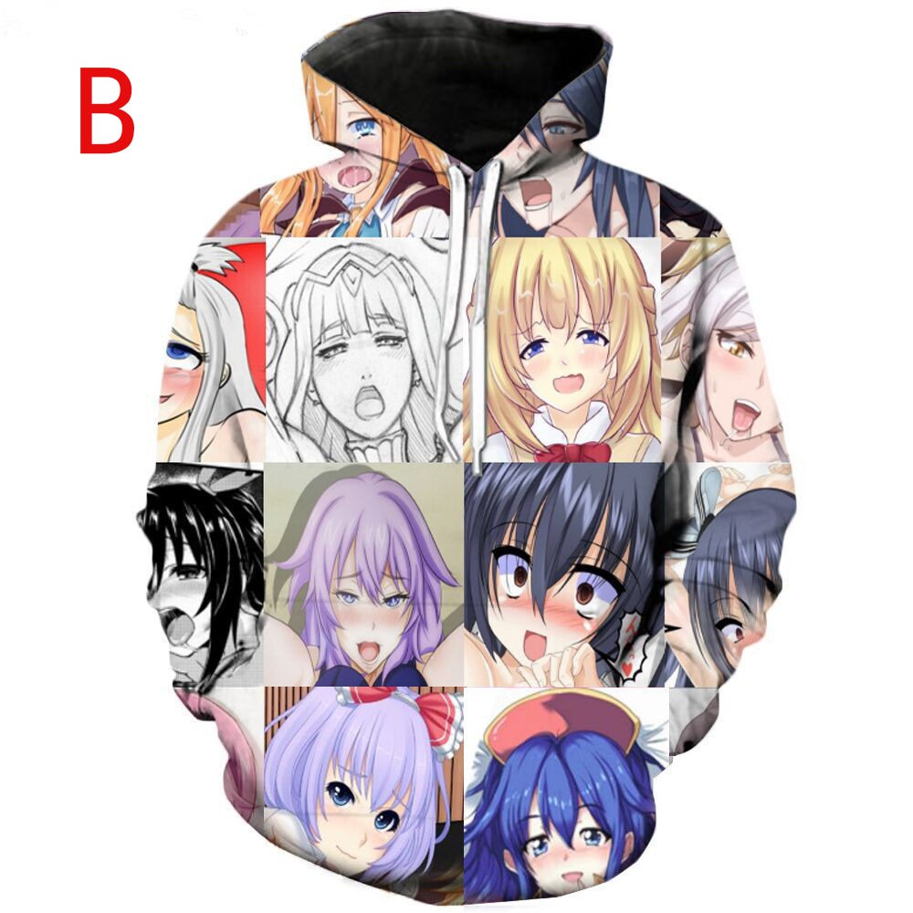 Áo hoodie tay dài hình AHEGAO 3D cho nam | BigBuy360 - bigbuy360.vn