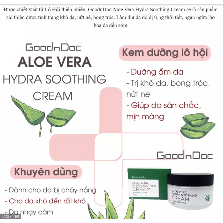 Kem Rau Má Goodndoc Centella Repair Cream 50ml - Kem Dưỡng Ẩm Da rau má goodndoc Centella Repair Cream Chính Hãng