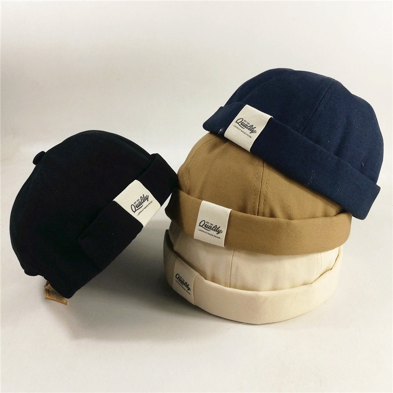 Mũ beanie LINJW chất vải cotton phong cách Hàn Quốc 2020 cho nam và nữ
