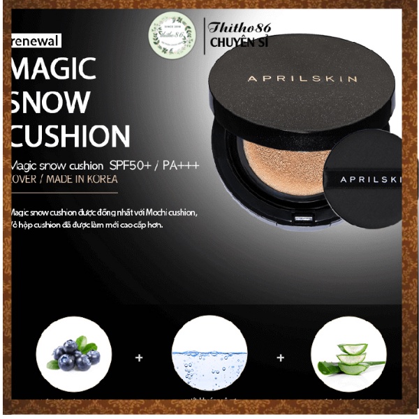 [ CHÍNH HÃNG ] Phấn Nước Dưỡng Ẩm Lớp Nền Hoàn Hảo AprilSkin Magic Snow Cushion SPF50+/PA+++ 15g - Galaxy Edition