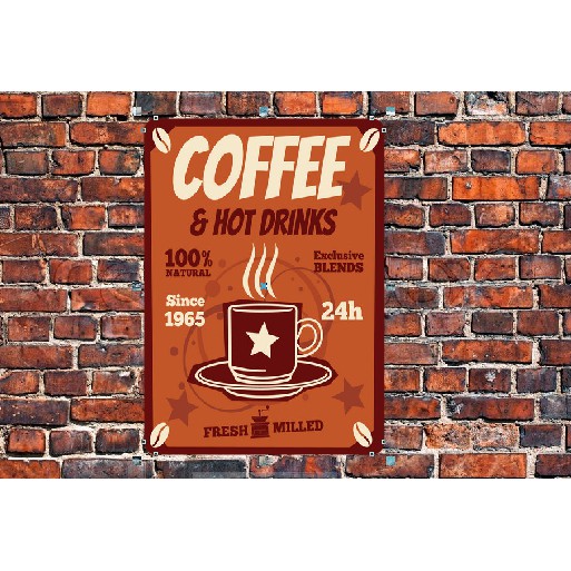 Tranh Thiếc ~A4 "Quán Coffee,Cafe" V5