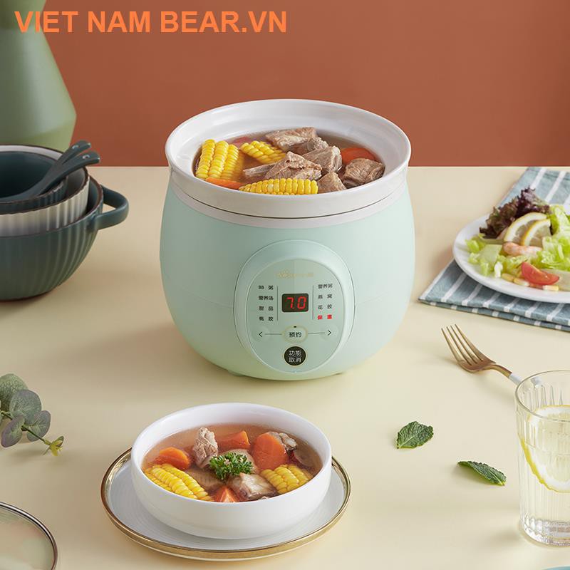 ❁Nồi cơm điện Bear hầm tự động gia đình ăn sáng nhỏ, nấu canh, cháo đa năng cho bé