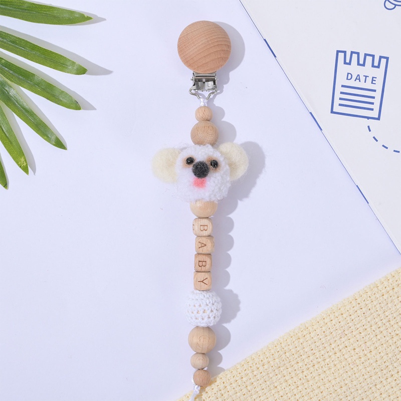 Giá Đỡ Núm Vú Giả Xỏ Hạt Bằng Gỗ + Gấu Koala Thiết Thực