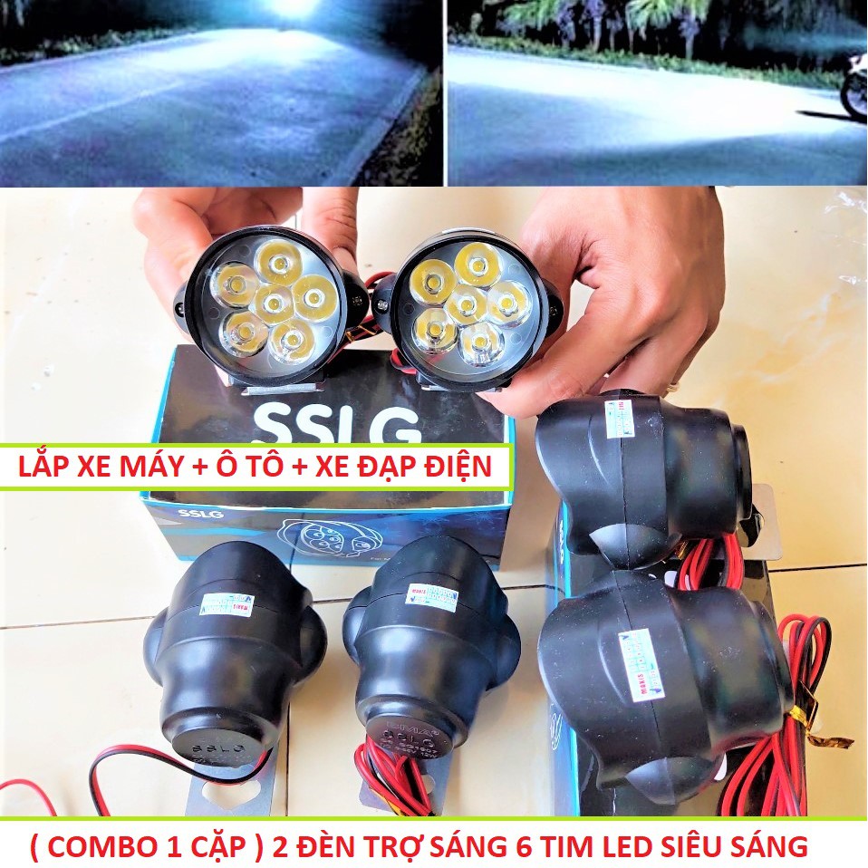 ĐÈN TRỢ SÁNG XE MÁY L6 MINI SIÊU SÁNG , ĐỒ CHƠI XE MÁY