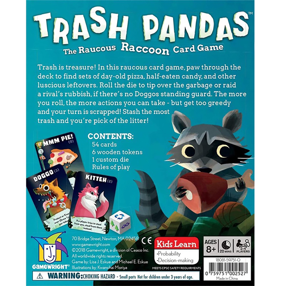 Thẻ Bài Boardgame Trash Pandas Độc Đáo Vui Nhộn BG34