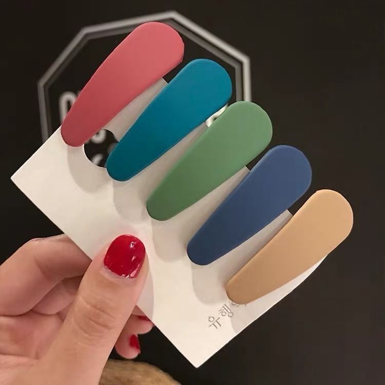 Kẹp tóc hình giọt nước trơn màu dễ thương