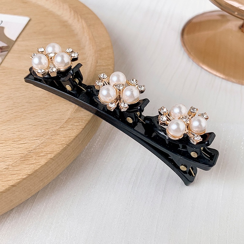 Kẹp Tóc Hai Lớp Phủ Lông Tinh Tế Phong Cách Hàn Quốc Mới 2021 Cho Nữ