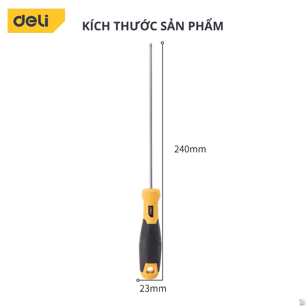 Tua Vít Deli Cao Cấp Đầu Philips - Đầu Vít Từ Tính Dễ Dàng Sử Dụng - Kích Thước 24cm - EDL633150 .
