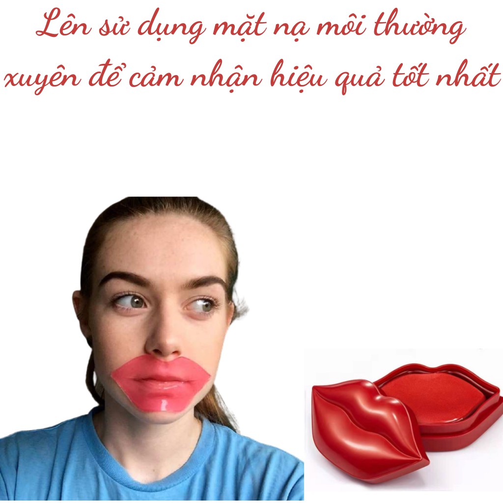 Mặt nạ môi dưỡng ẩm hồng môi giảm thâm mask collagel BIOAQUA nội địa Trung