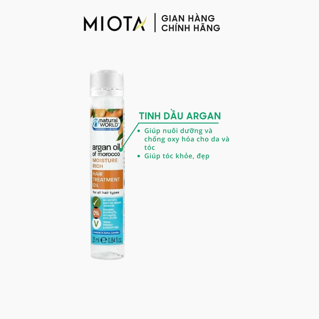 Dầu dưỡng tóc Argan Oil of Morocco Natural world 25ml