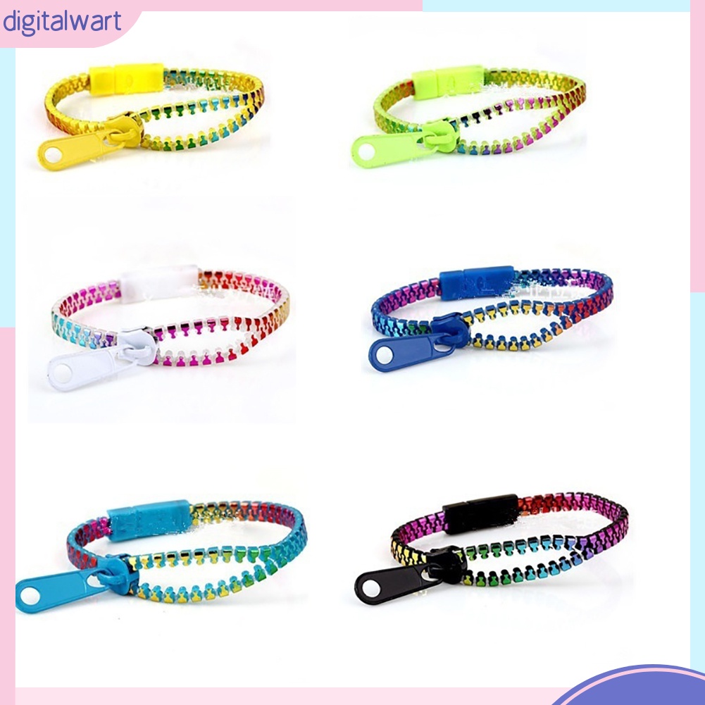 Vòng đeo tay kiểu dây kéo nhiều màu thời trang nam nữ