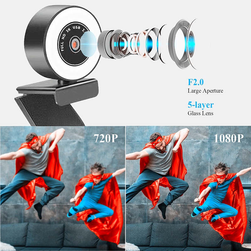 Brand New Webcast Computer 1080P HD/2K Camera, USB Driver-free HD Webcam | BigBuy360 - bigbuy360.vn