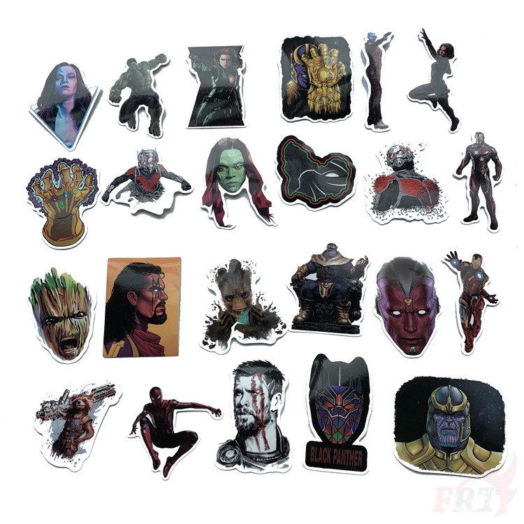 ❉ Marvel Giấy và decal dán tường ❉100Pcs Superhero &amp; Thanos Fashion Mixed Doodle Stickers