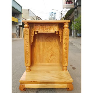 Bàn thờ thần tài ông địa gỗ Gõ Đỏ 60 x 81CM