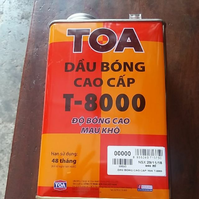 Dầu bóng TOA Varnish T-8000 (Vẹt-ni đánh tủ, bàn ghế)