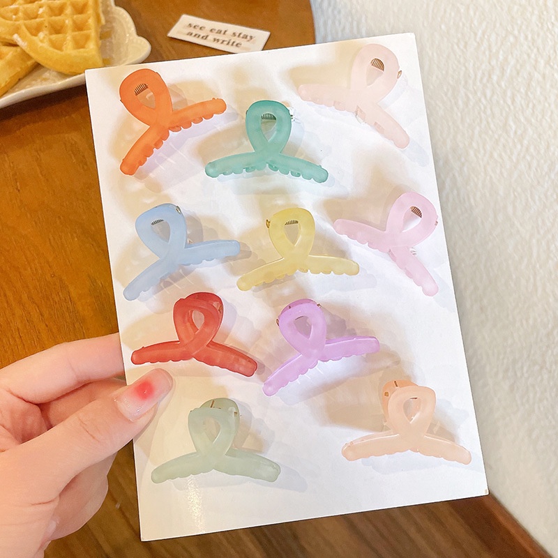 Kẹp mái tóc càng cua nhỏ 4.5cm xoắn màu sắc dễ thương K68