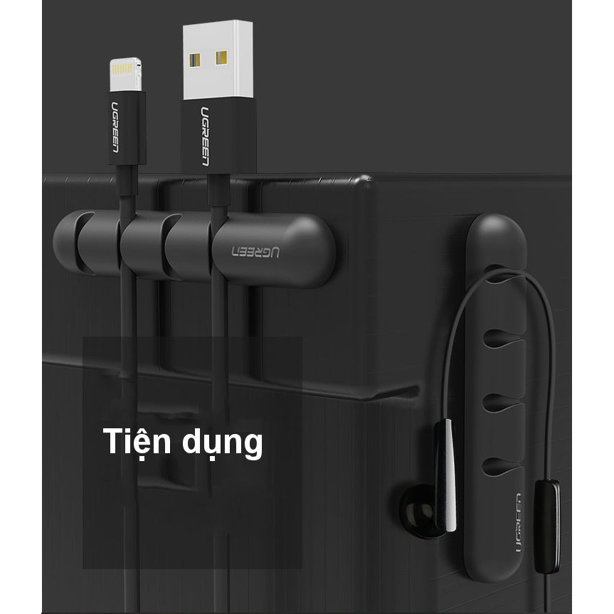 Giá đỡ kẹp dây sạc điện thoại, dây âm thanh, dây cáp mạng UGREEN LP114 - Hàng Chính Hãng - Bảo Hành 18 Tháng