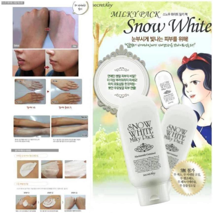 Bộ dưỡng trắng da toàn diện Secret Key (Snow White Cream 50g + Snow White Milky 200g)
