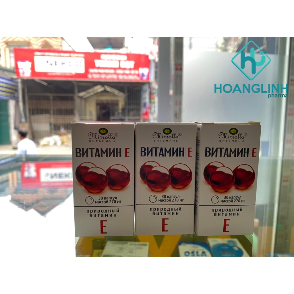 [ Chuẩn AUT] Vitamin E Đỏ Mirrolla 270mg lọ 30 viên | BigBuy360 - bigbuy360.vn