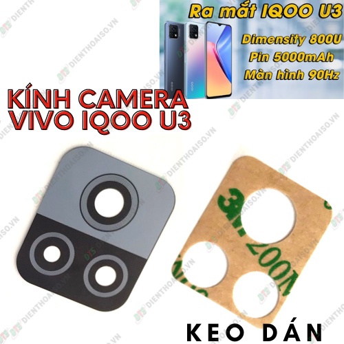 Mặt kính camera vivo iqoo u3 có sẵn keo dán