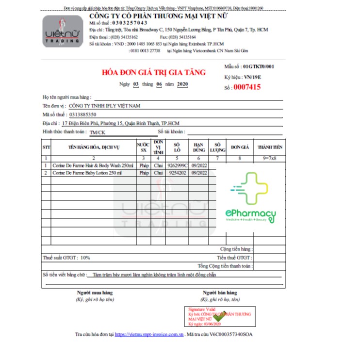 Gel tắm gội cho bé Corine De Farme Hair & Body Wash Gel Corps & Cheveux