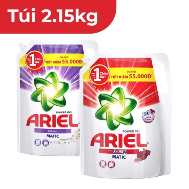 NƯỚC GIẶT ARIEL MATIC, BỊCH 2,15 KG