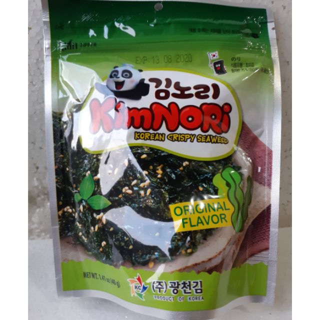 Tảo ăn liền Kimnori vị truyền thống 40g.