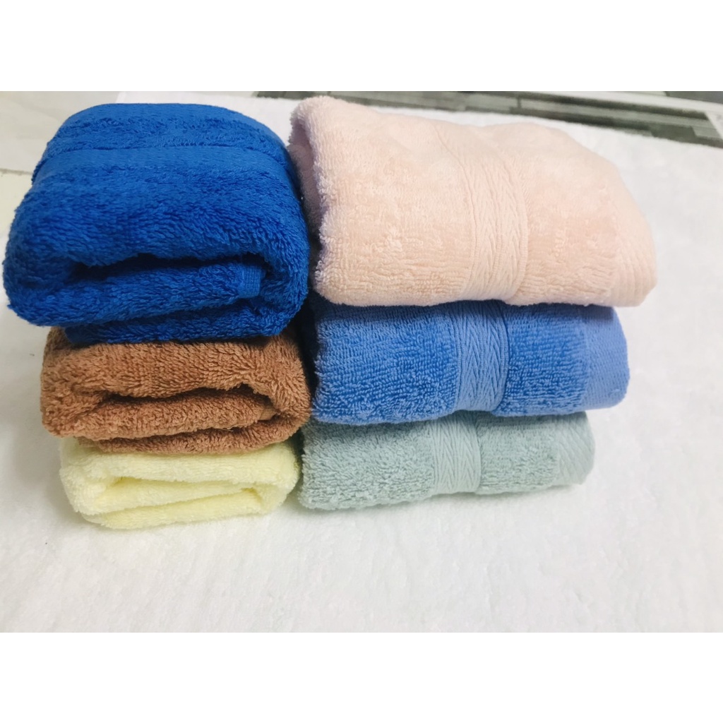 Khăn mặt 100% cotton thấm hút tốt 30x50cm, khăn mặt xuất dư giá siêu rẻ phù hợp với mọ gia đình