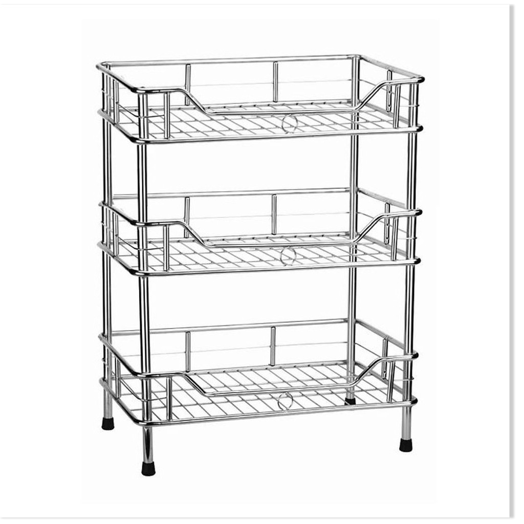 Kệ chén bát inox 3 tầng