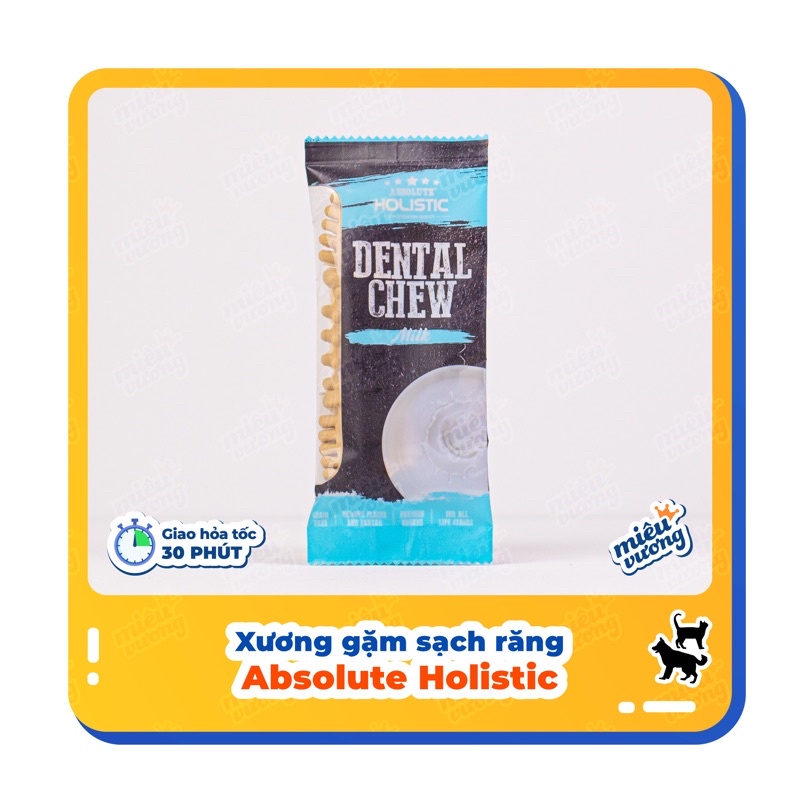 [Absolute Holistic Dental Chew Milk 25g] Xương gặm sạch răng vị sữa [Cây 25g]