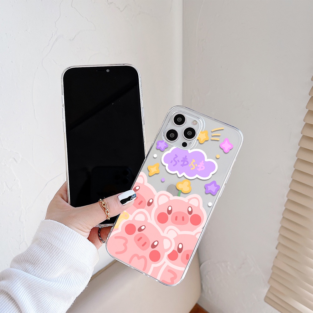 Ốp Điện Thoại Hình Gấu / Heo Hồng Cho Iphone 11 Pro Max 12 Pro Max 13 Pro Max Mini 6 7 8 6 7plus Se 2020 X Xs Xr 5 4