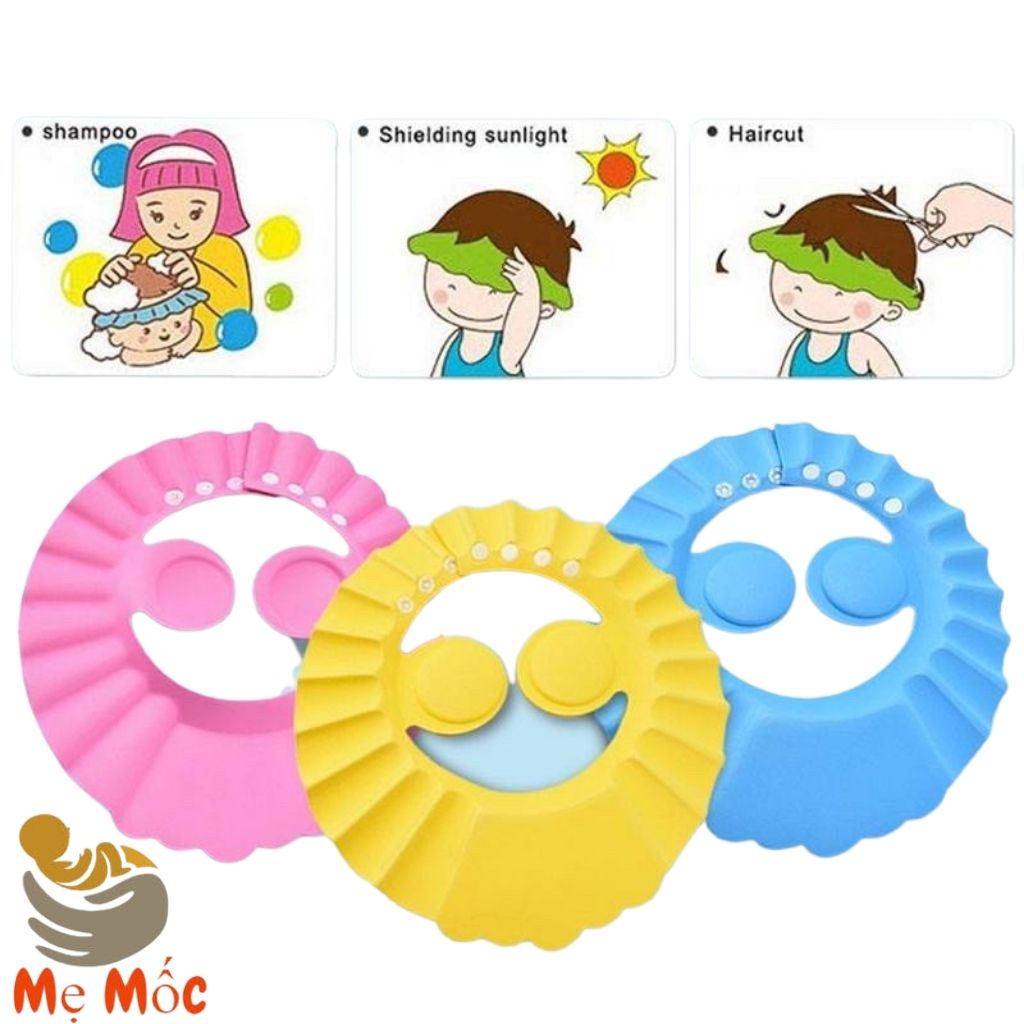 Mũ Gội Đầu Chắn Nước Có Bịt Tai Siêu Dễ Thương Cho Bé Shop Mẹ Mốc ,MGD