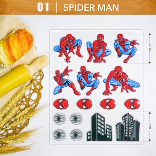 Khuôn Socola In Hình Siêu Nhân Trang Trí Bánh Kem Đồng Tiến Việt Nam Hộp 10 Tấm