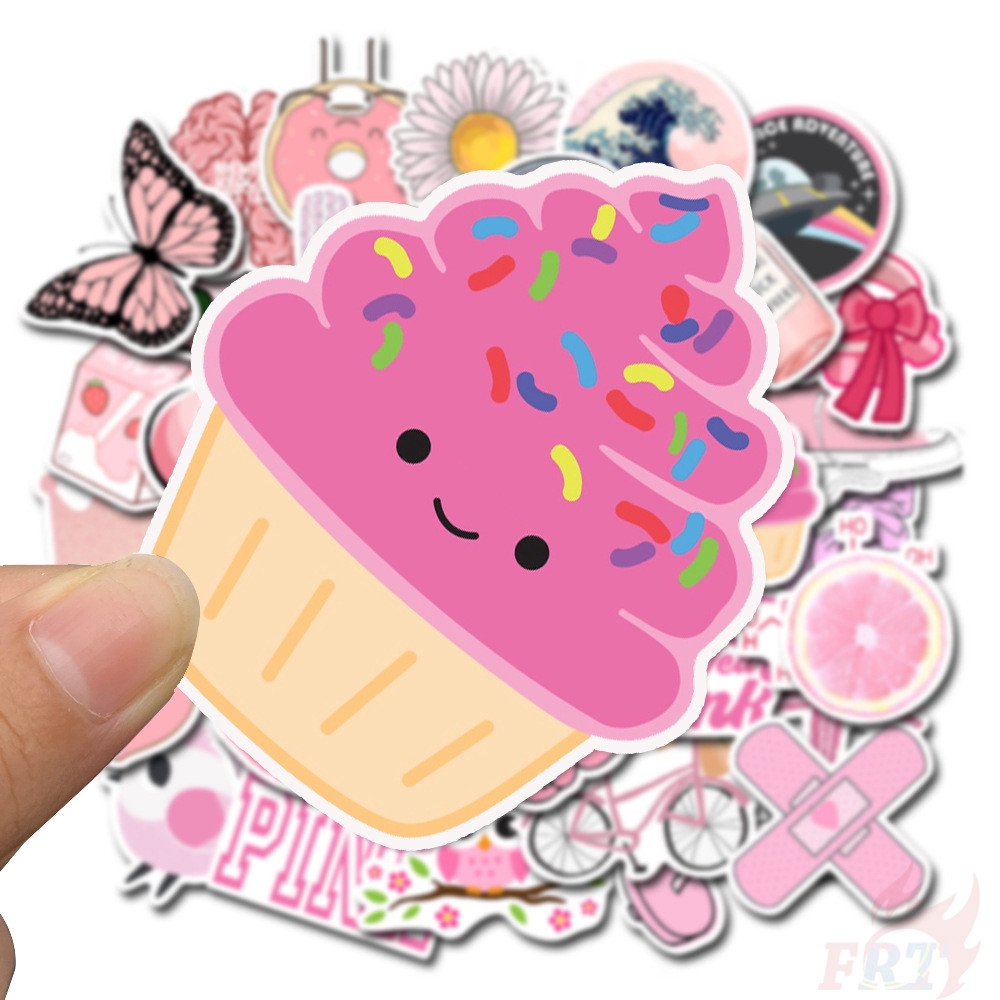 ❉ VSCO： Pink Romantic Series 02 - GirlGang Cozy Graffiti Stickers ❉ 50Pcs/Set Mixed Fashion DIY Luggage Laptop Skateboard Doodle Decals Stickers